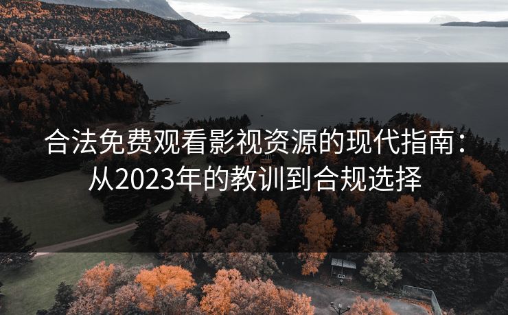 合法免费观看影视资源的现代指南：从2023年的教训到合规选择