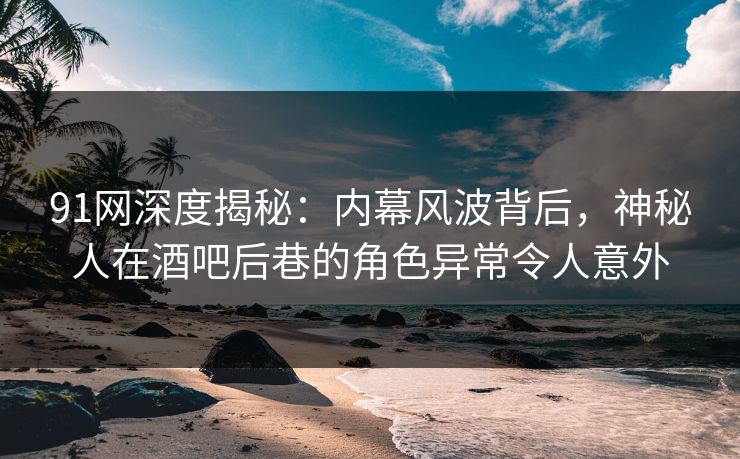 91网深度揭秘：内幕风波背后，神秘人在酒吧后巷的角色异常令人意外