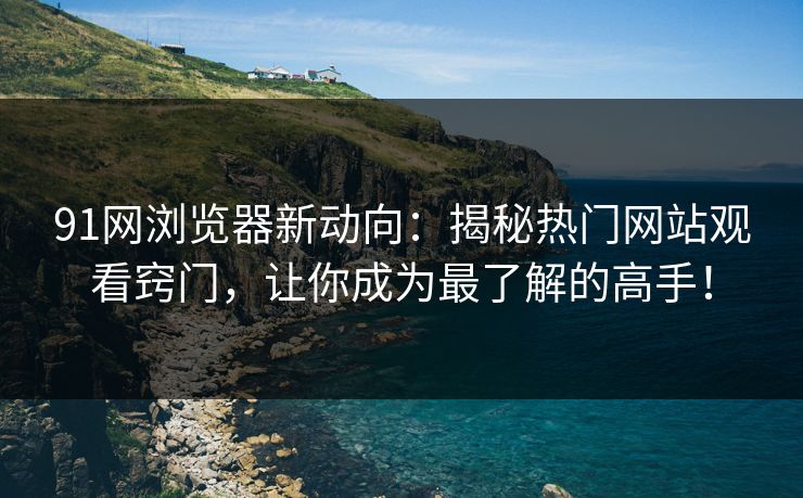 91网浏览器新动向：揭秘热门网站观看窍门，让你成为最了解的高手！